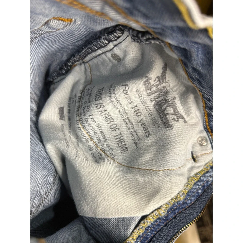 Levi's 505 Jeans Straight Leg‎ Light Wash Denim Classic Style Vintage 31 x32